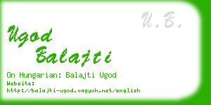 ugod balajti business card